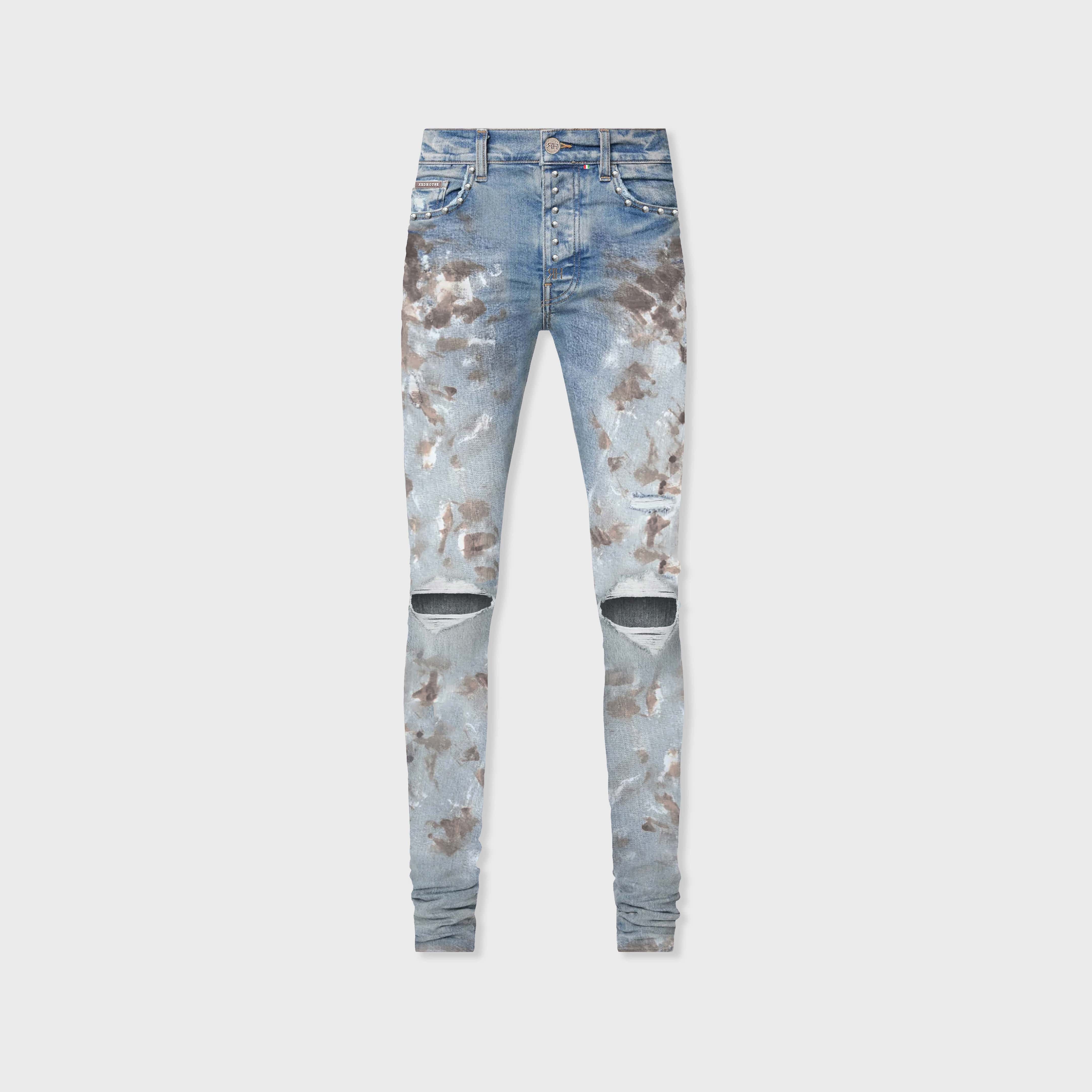 ЯH STUDS SLIM DENIM