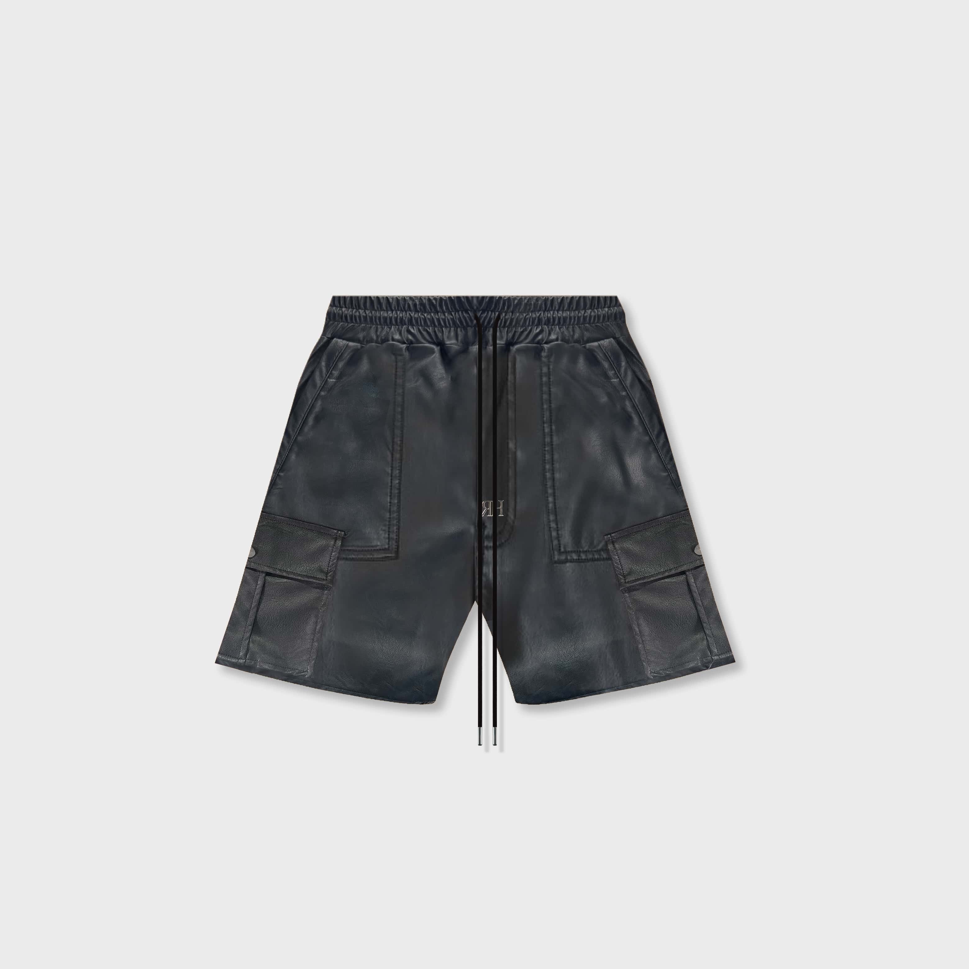 ЯH LEATHER CARGO SHORT