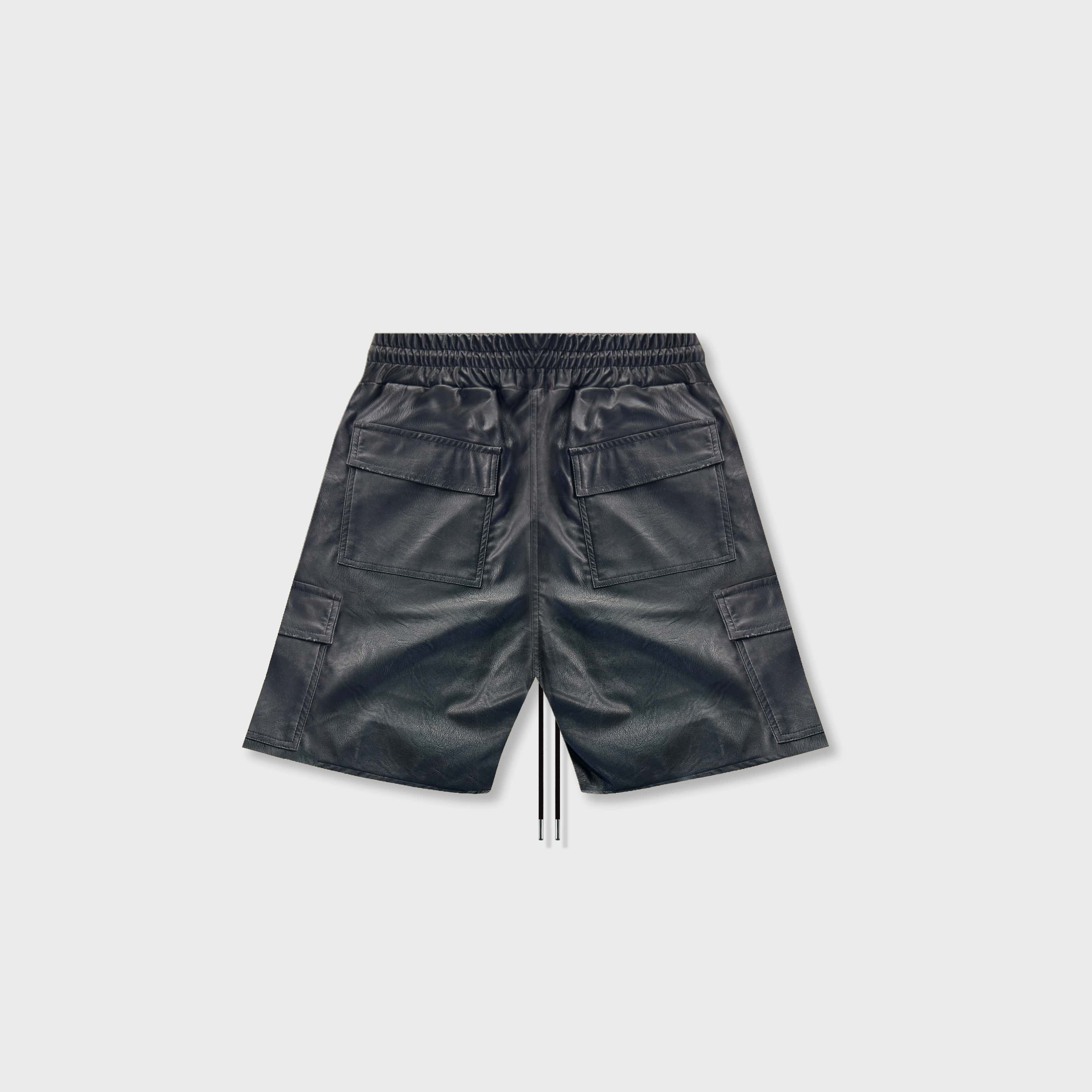 ЯH LEATHER CARGO SHORT