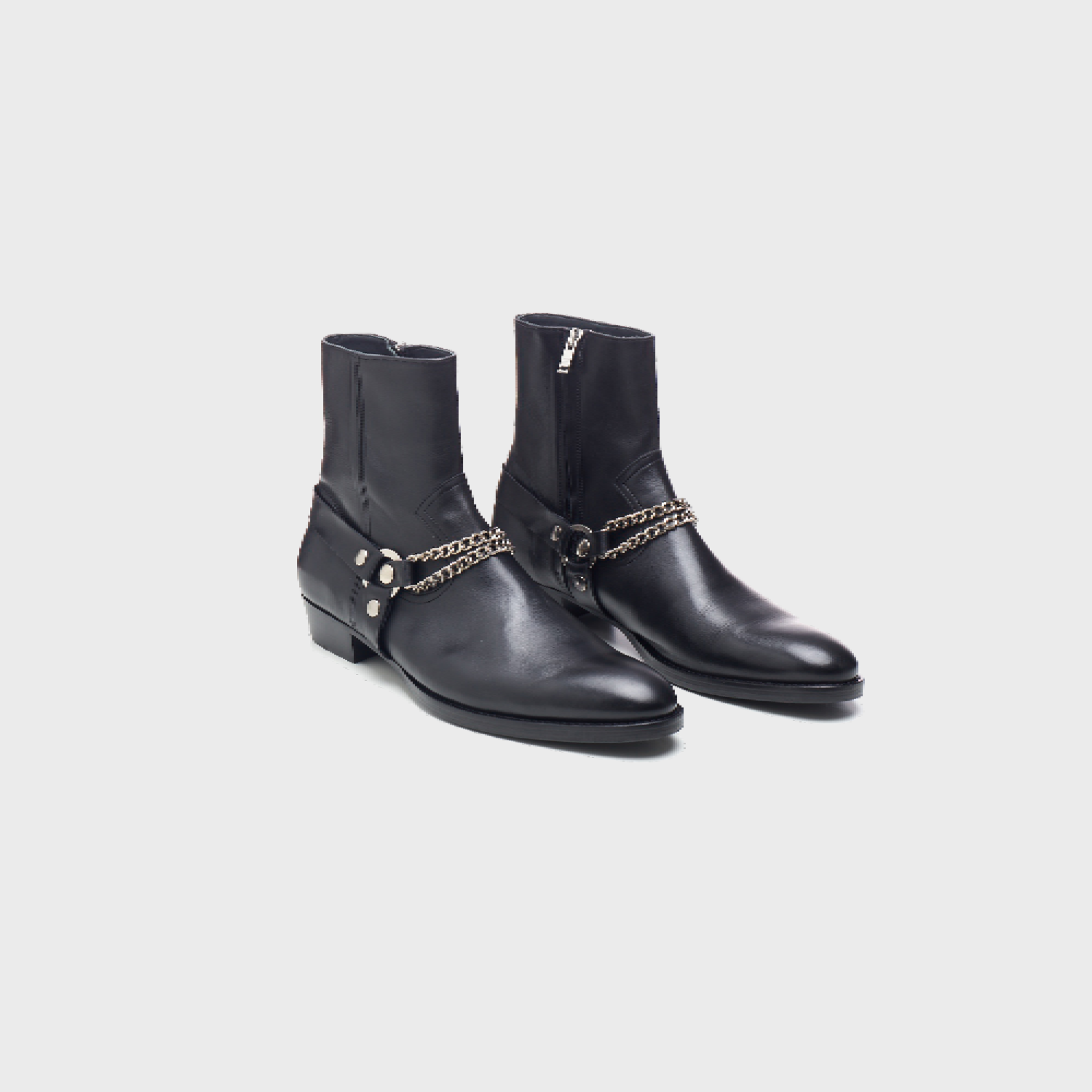 ЯH LEATHER BLACK BOOTS