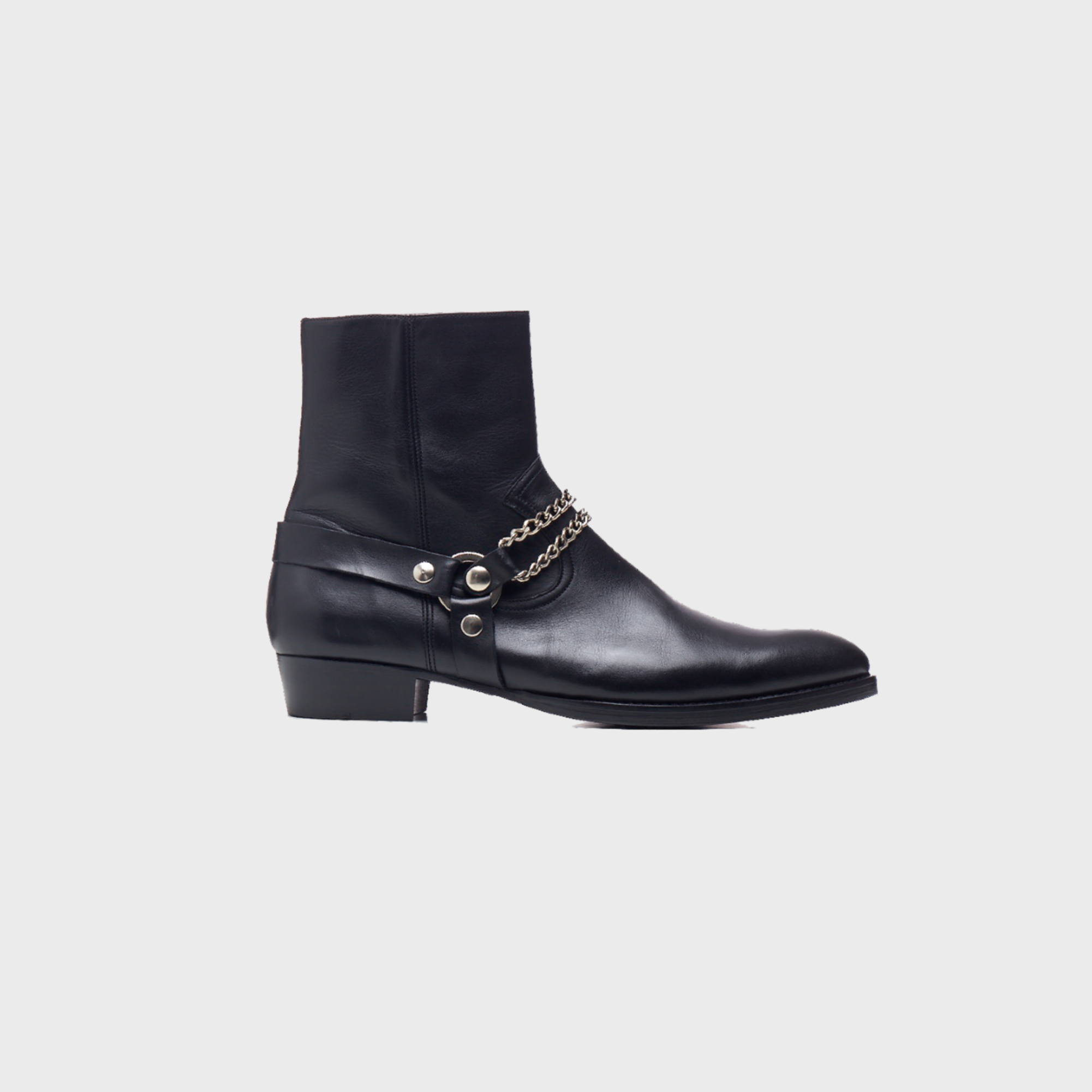 ЯH LEATHER BLACK BOOTS