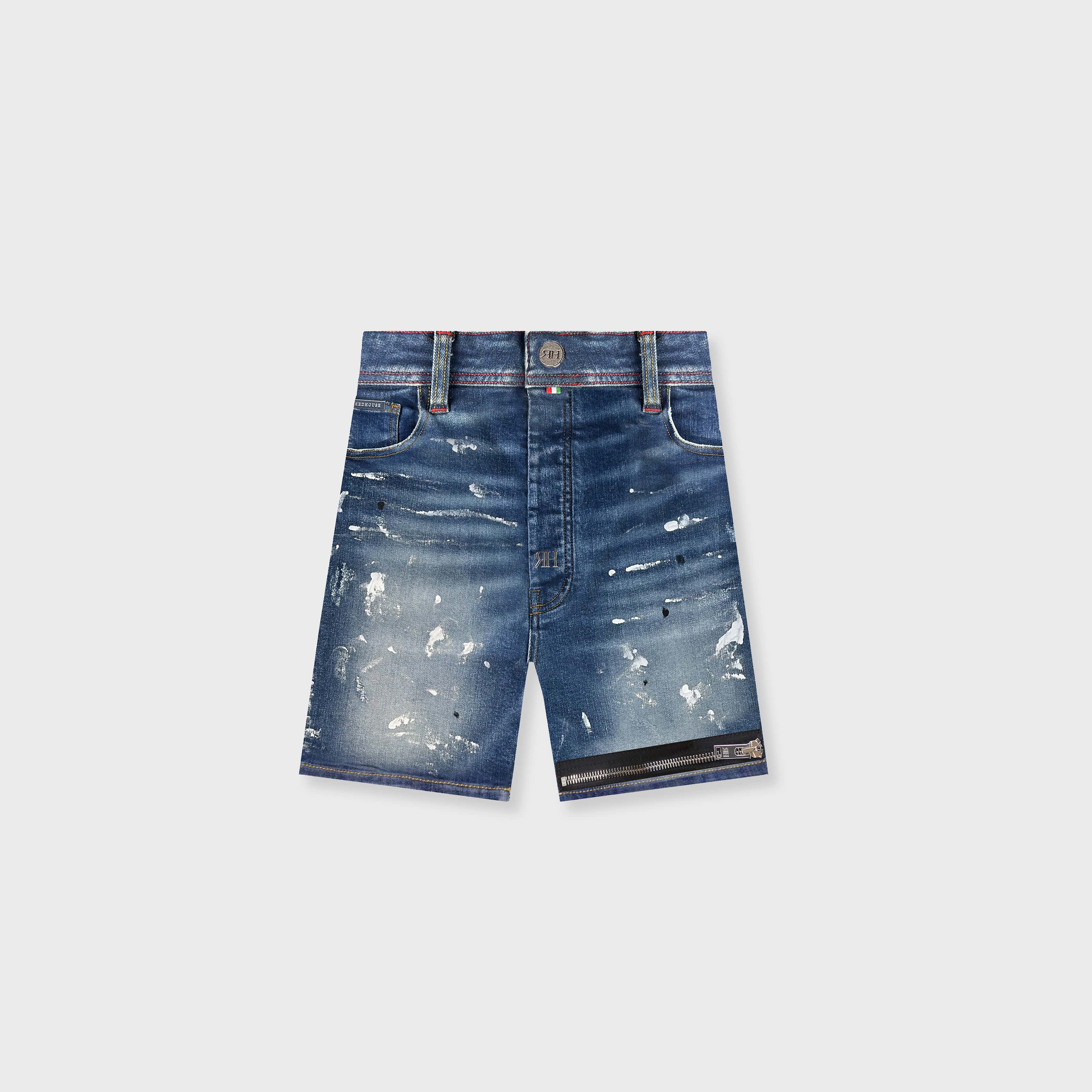 ЯH ZIPPER DENIM SHORTS | DARK BLUE