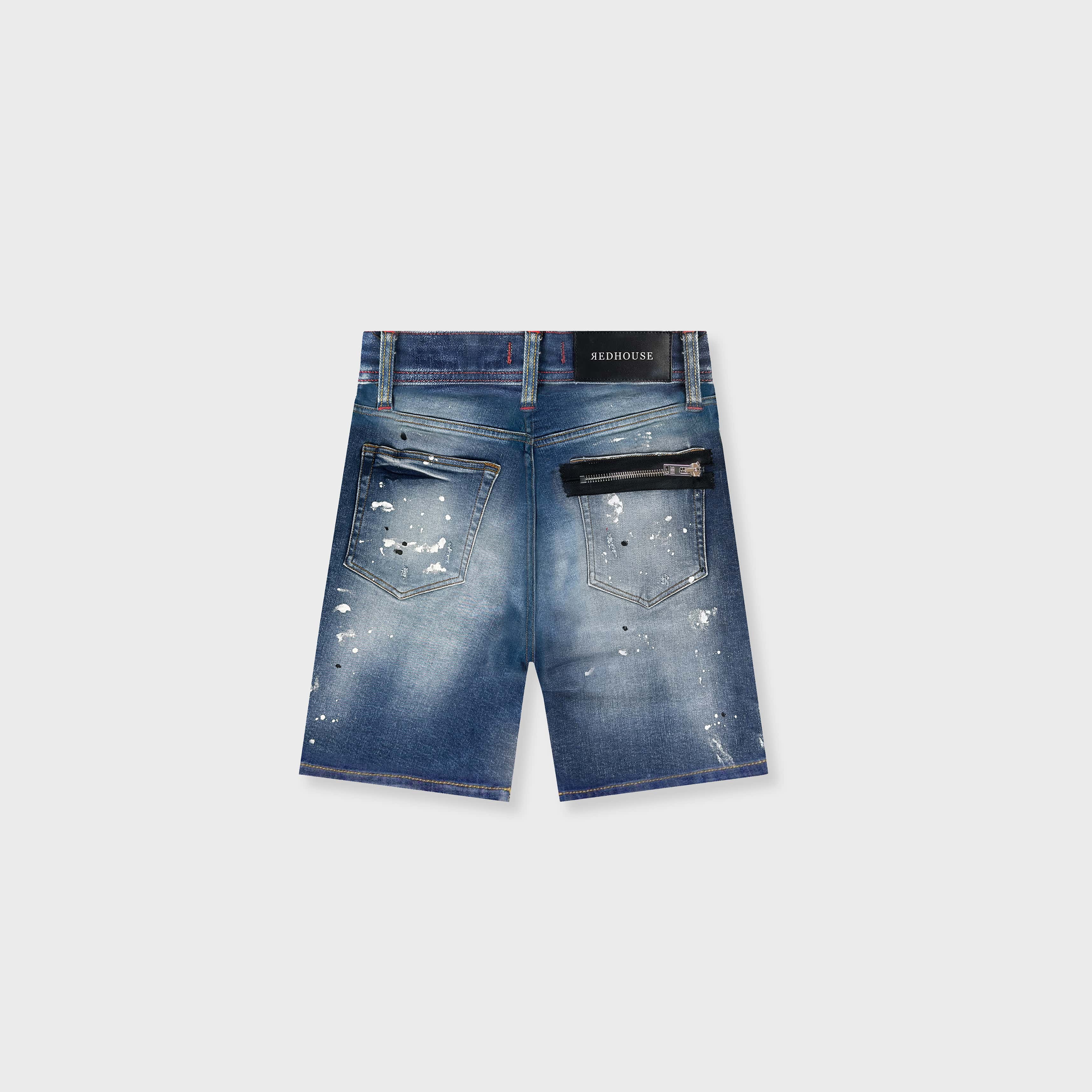 ЯH ZIPPER DENIM SHORTS | DARK BLUE