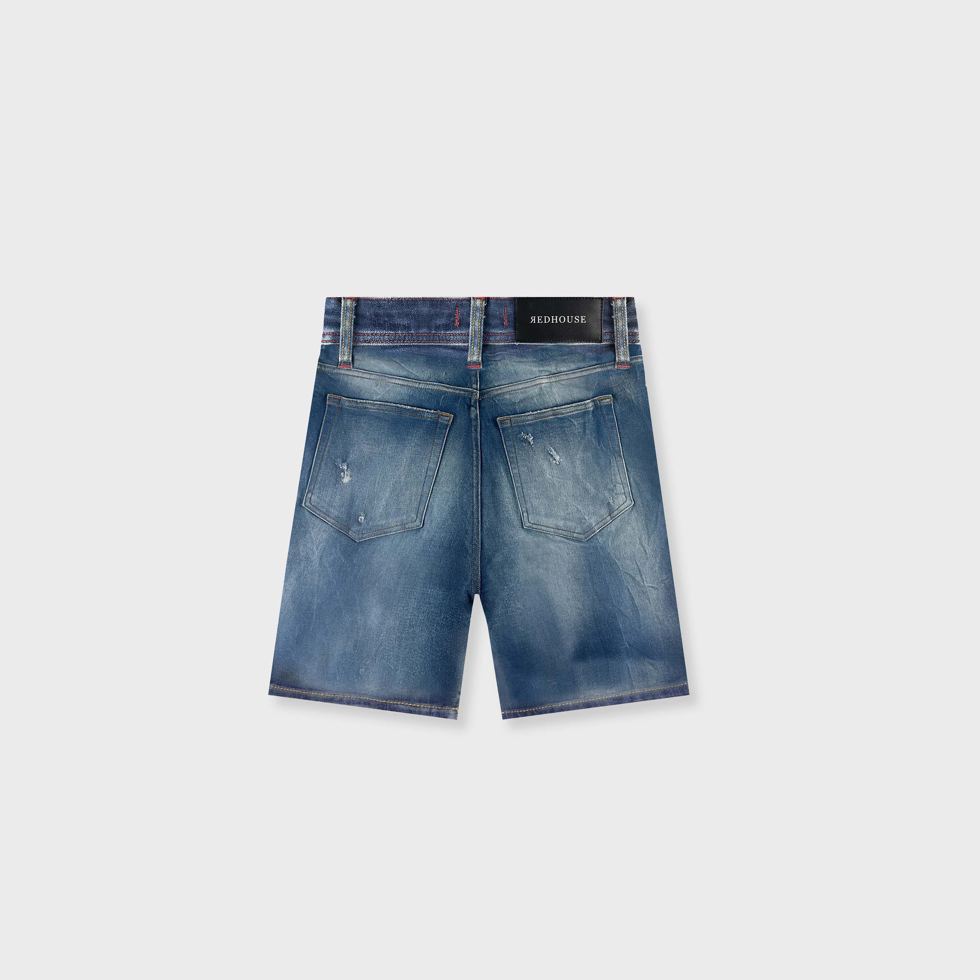 ЯH FRONT STRIPE DENIM SHORTS | DARK BLUE
