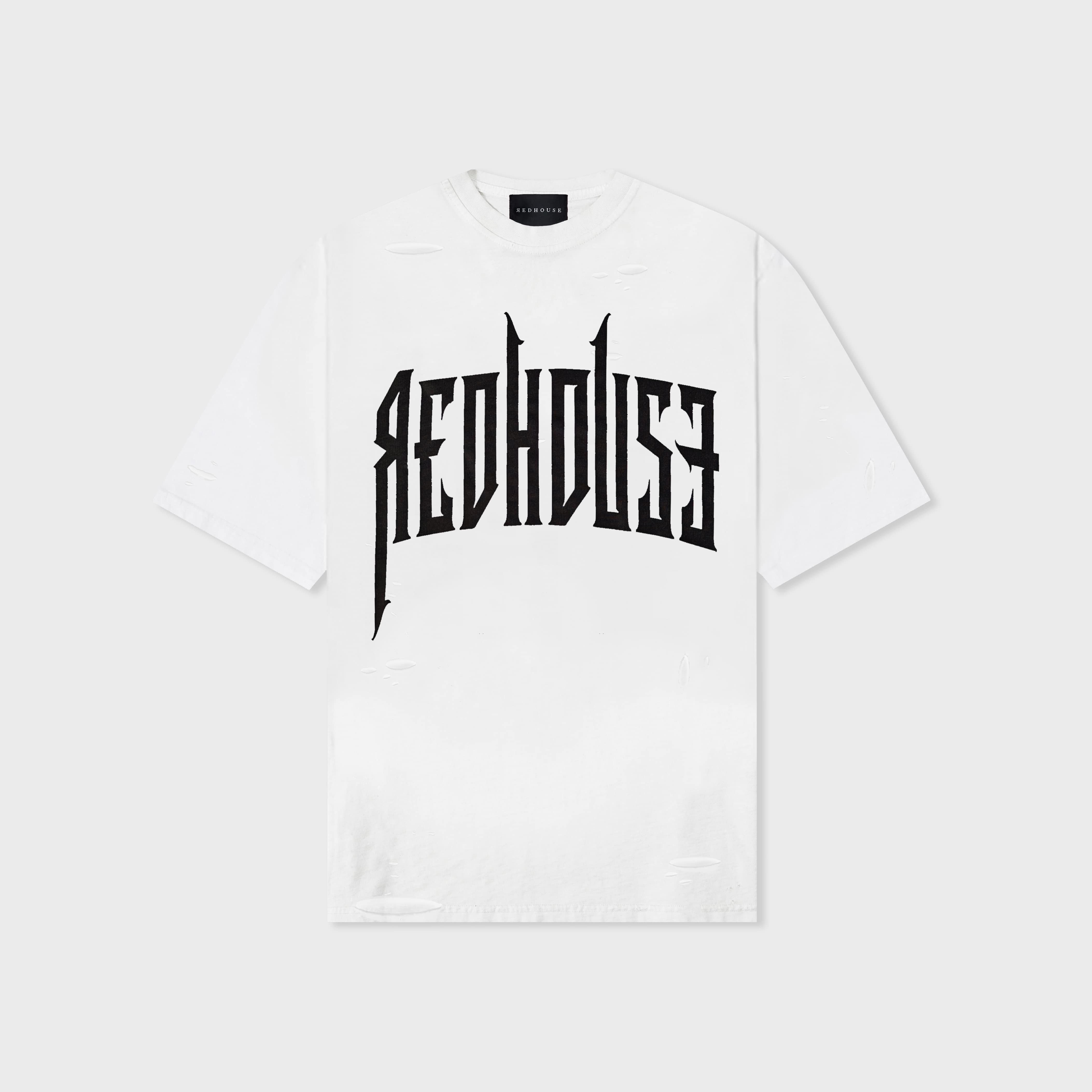 ЯH RIPPED WHITE TEE