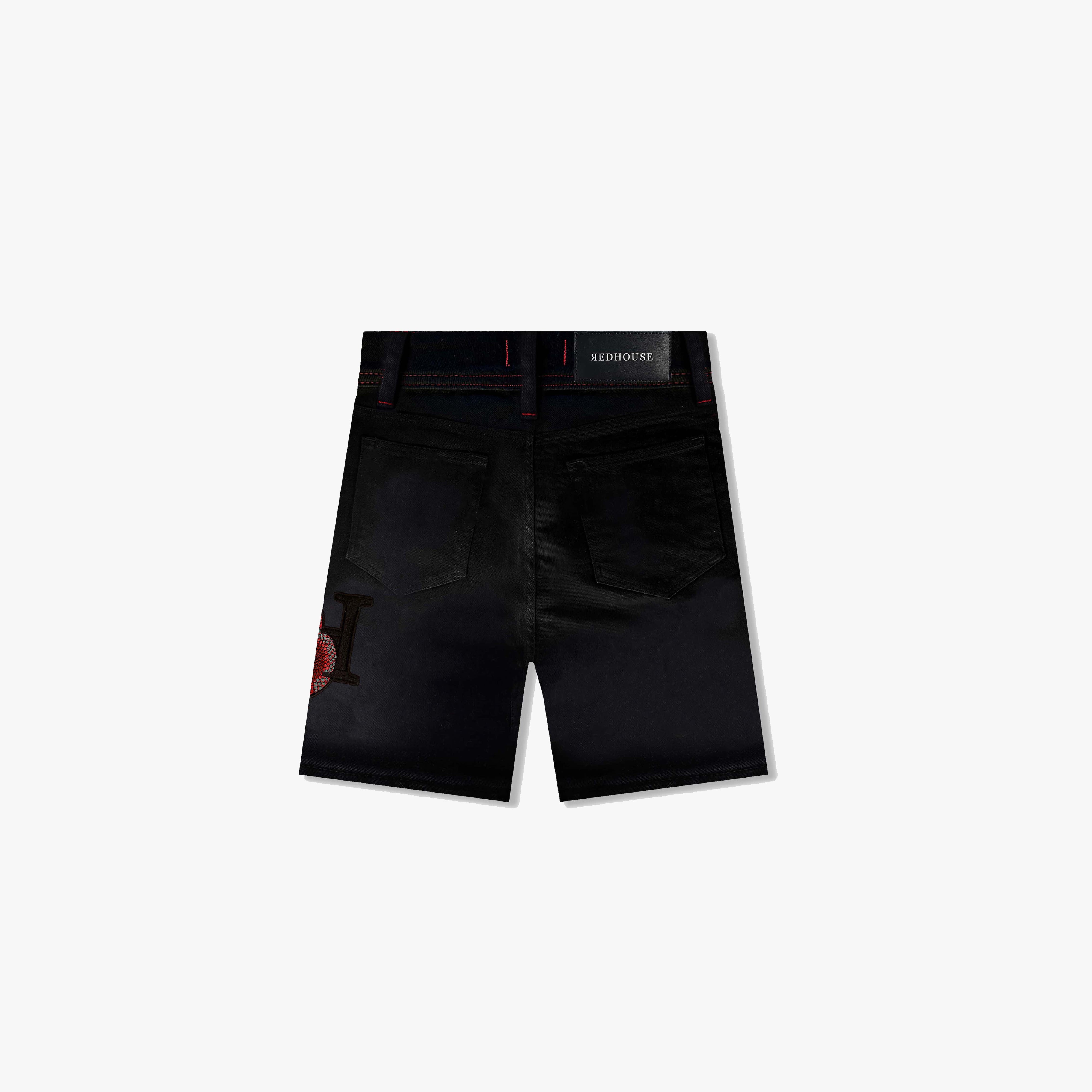 ЯH SNAKE SHORTS | DARK BLACK