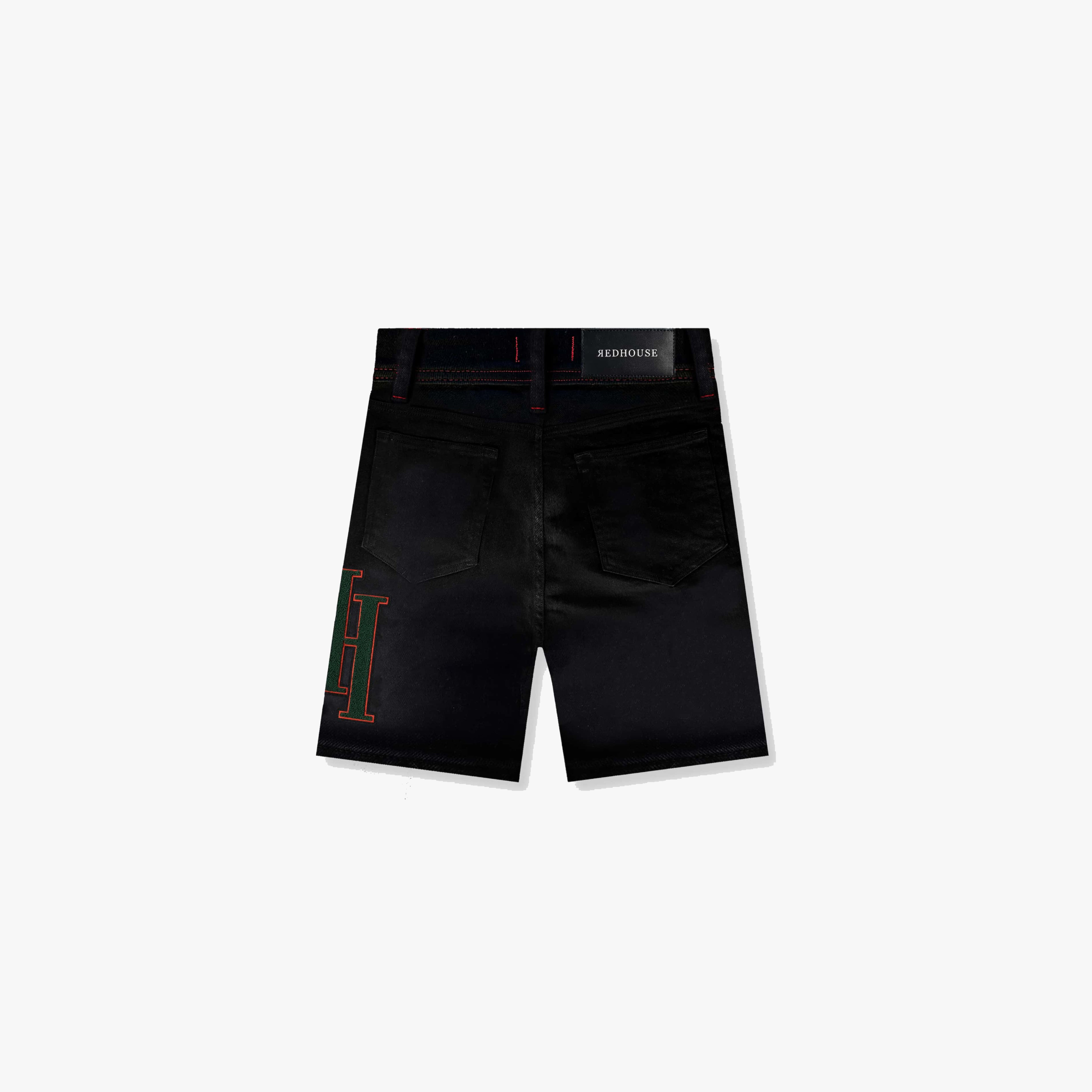 ЯH LOGO SHORTS | DARK BLACK