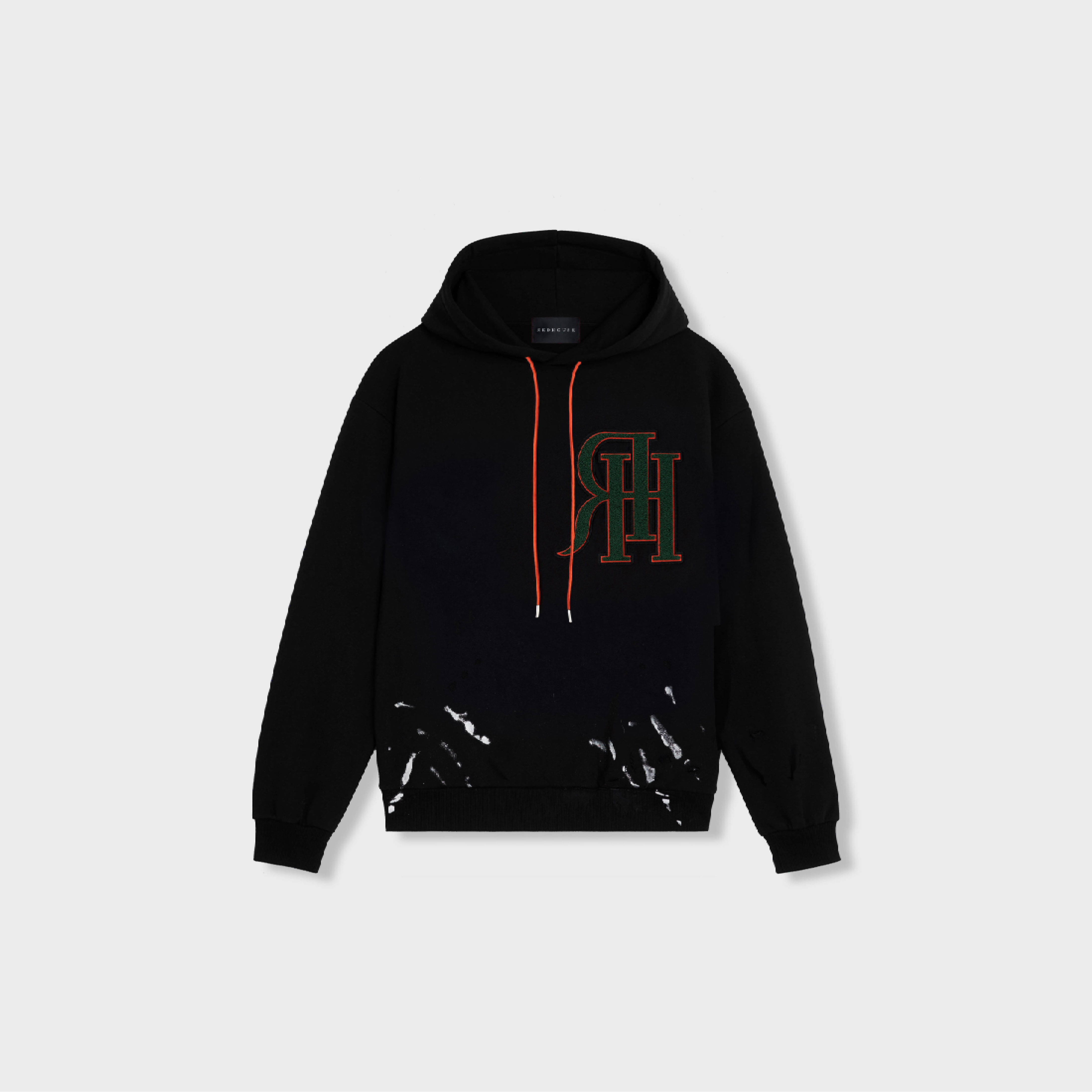 ЯH GREEN FUR PATCH HOODIE