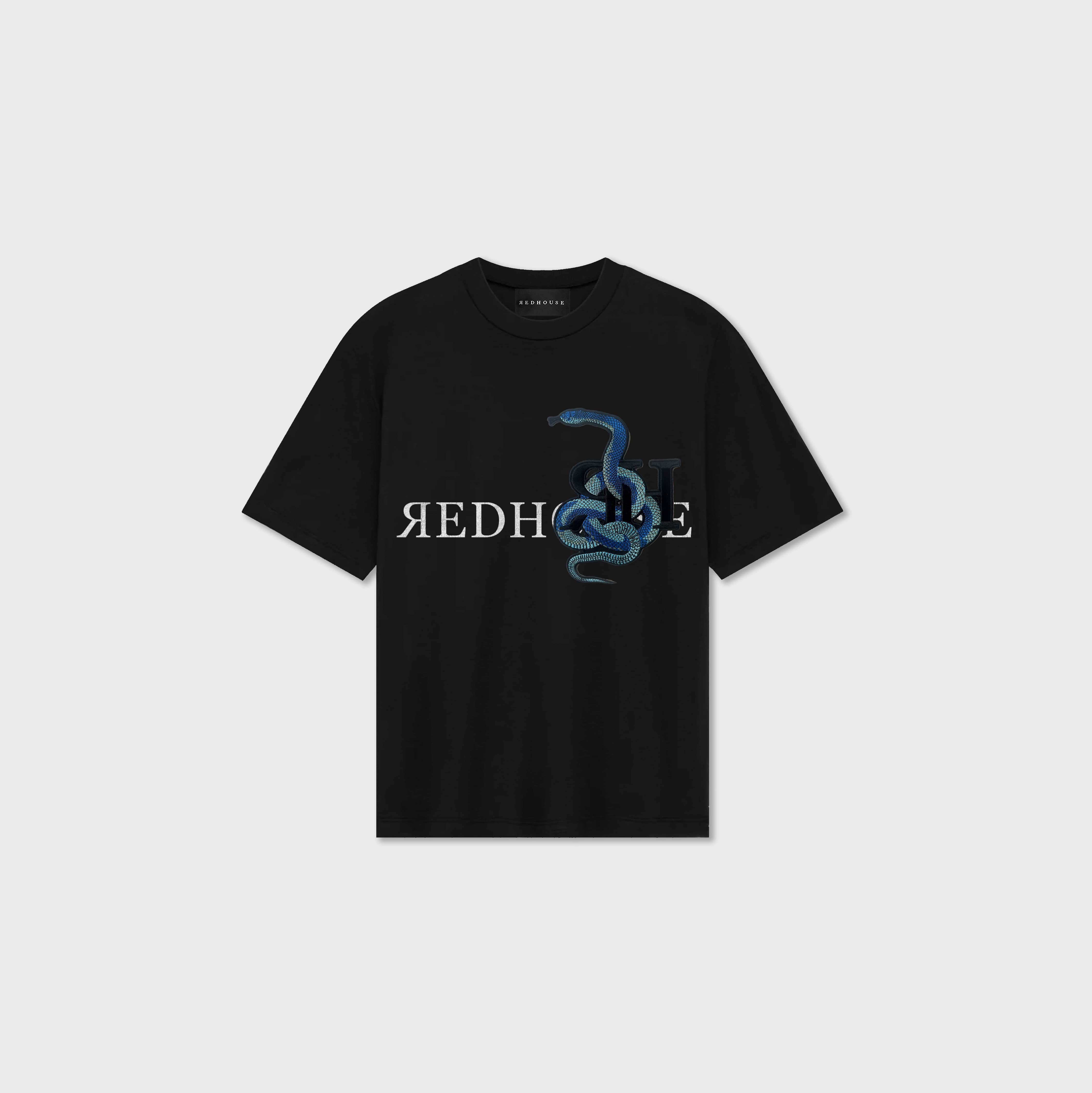 ЯH BLUE SNAKE BLACK TEE