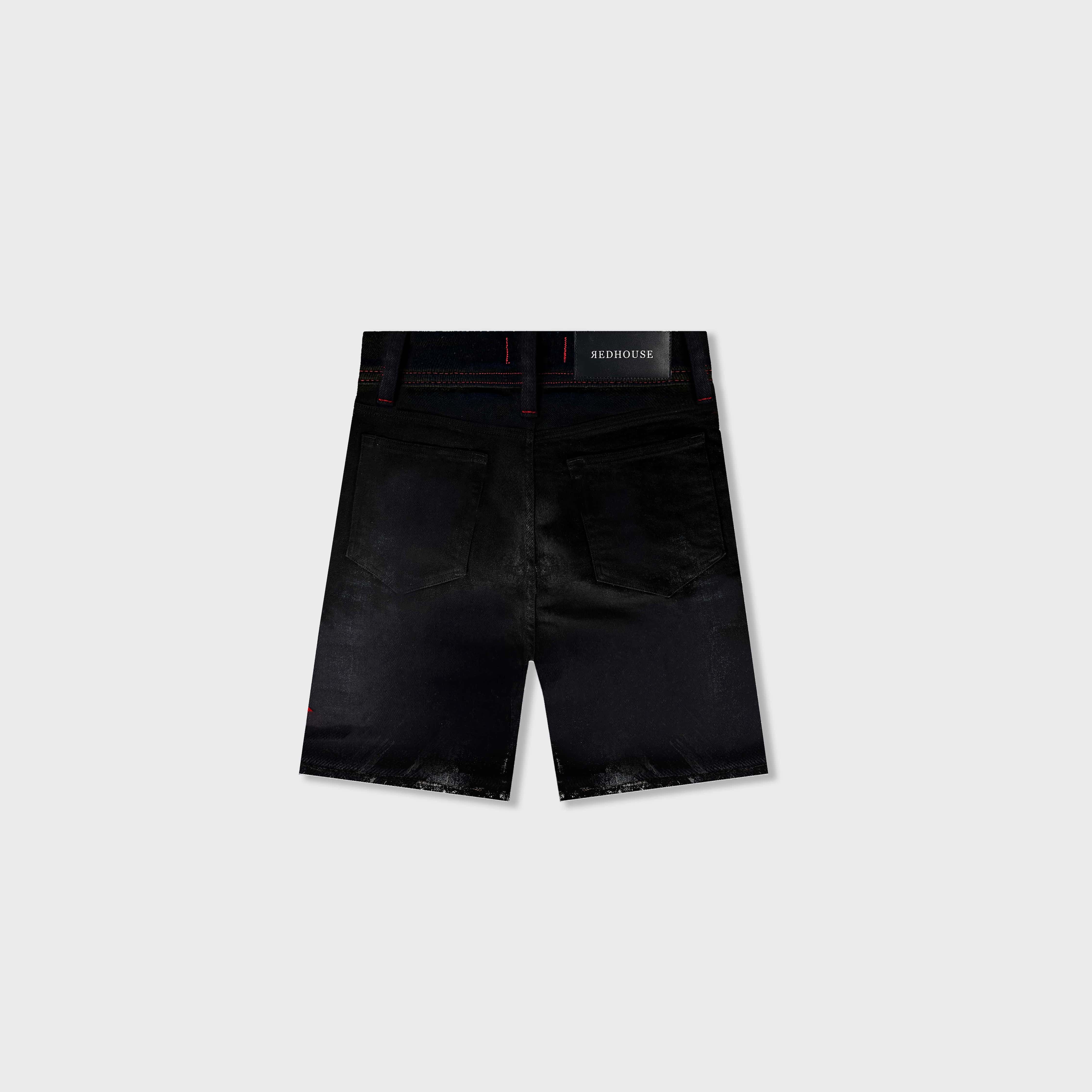 ЯH MIX PATCHWORK SHORTS | AGED BLACK