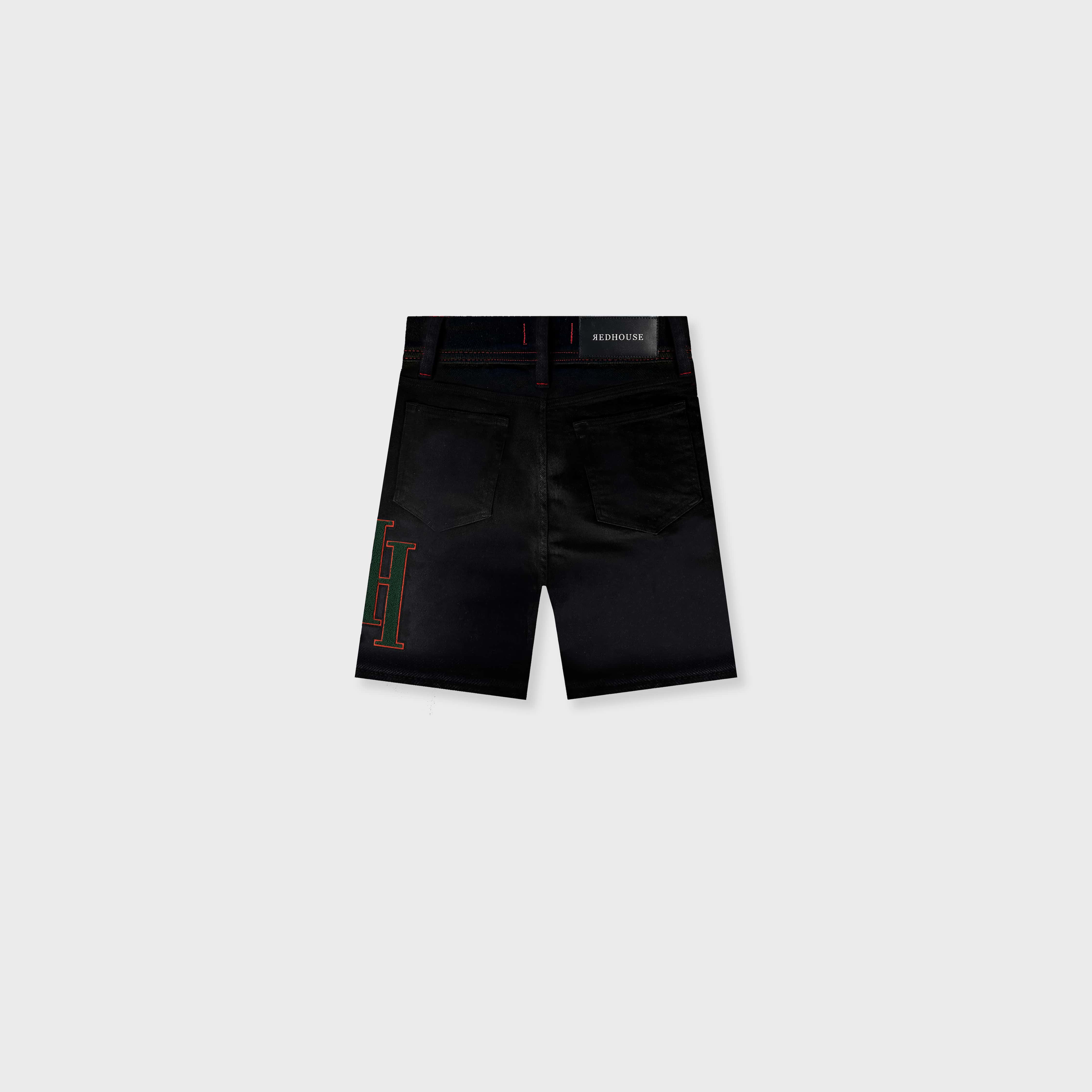ЯH LOGO SHORTS | DARK BLACK