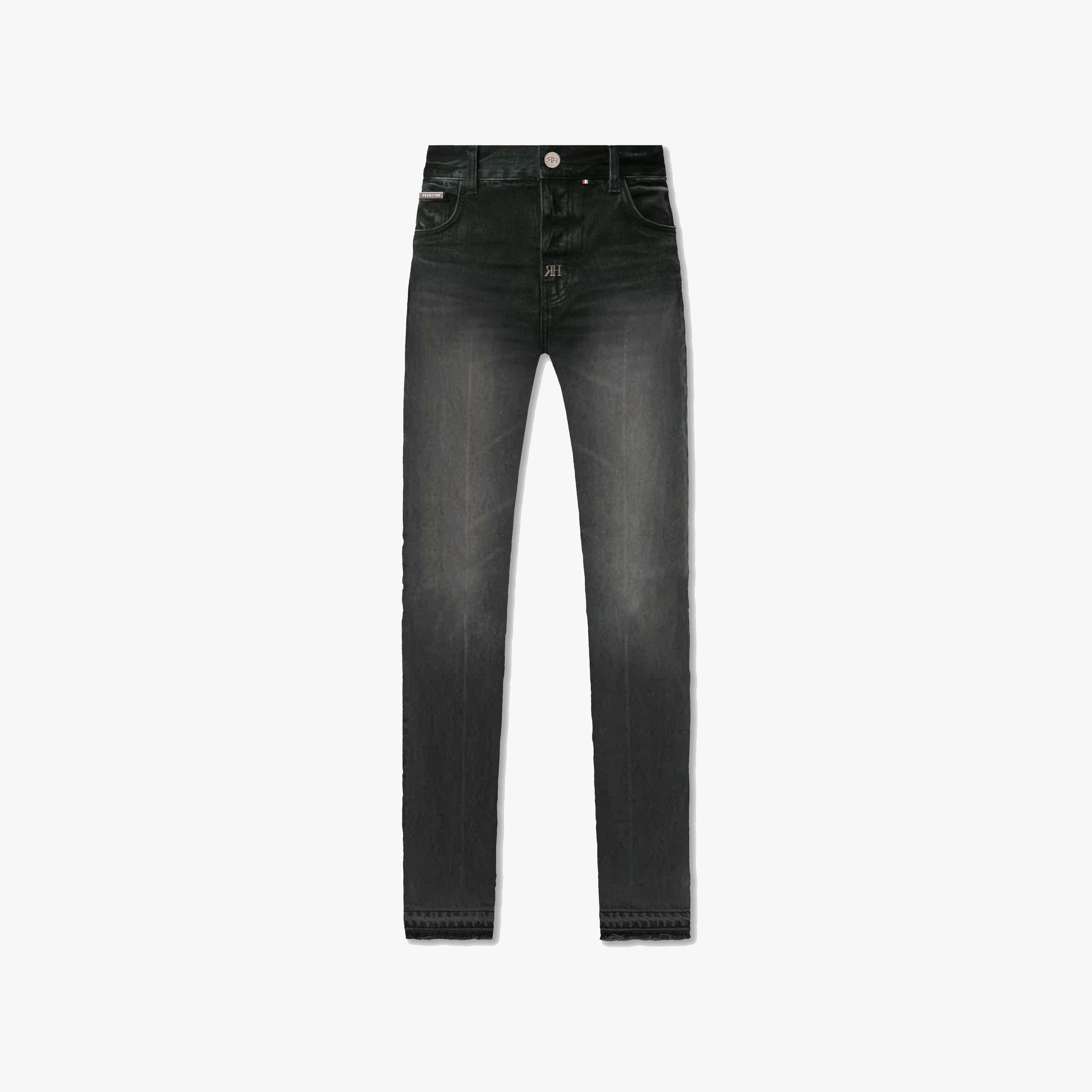 ЯH BASIC FADED BLACK STRAIGHT DENIM