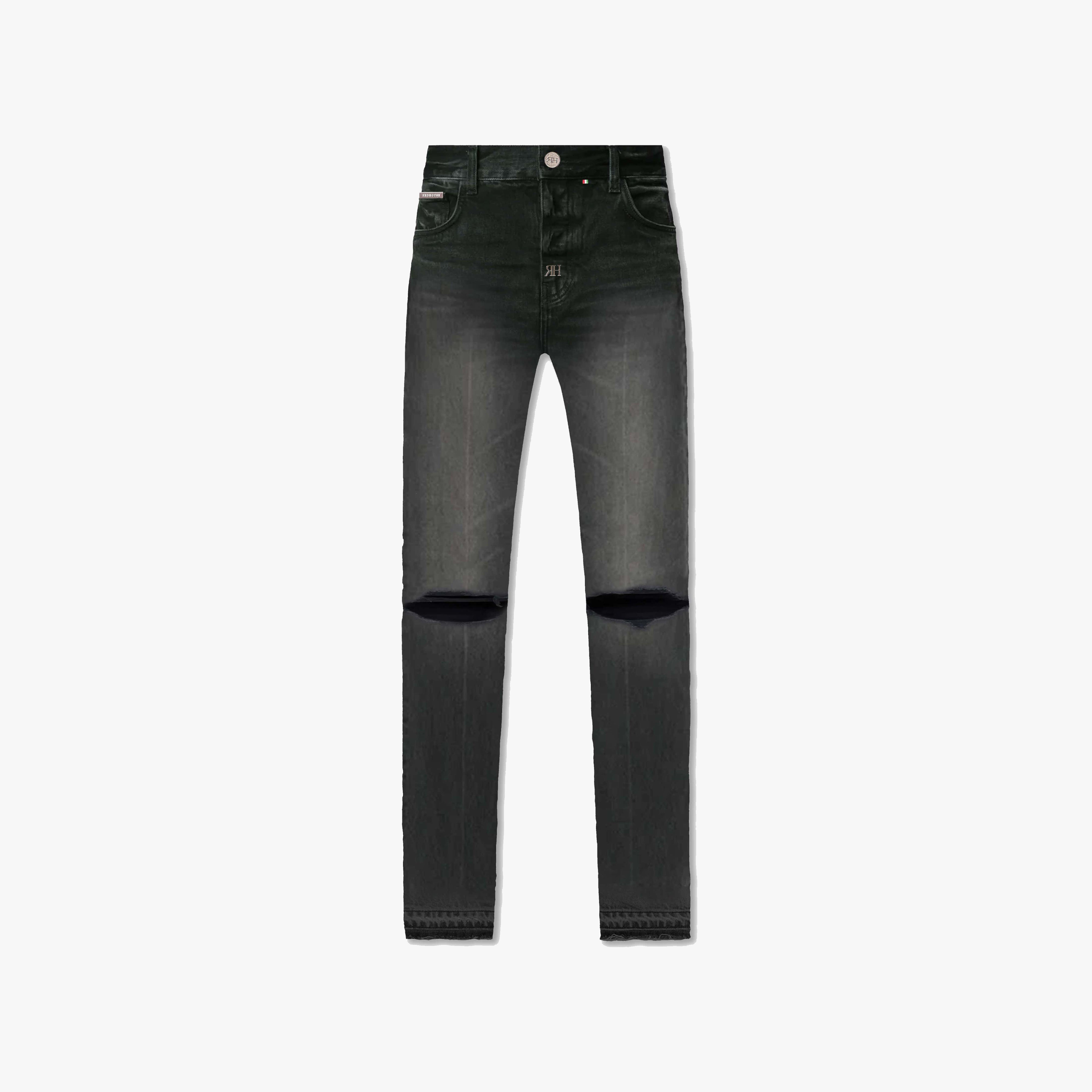 ЯH FADED BLACK STRAIGHT DENIM