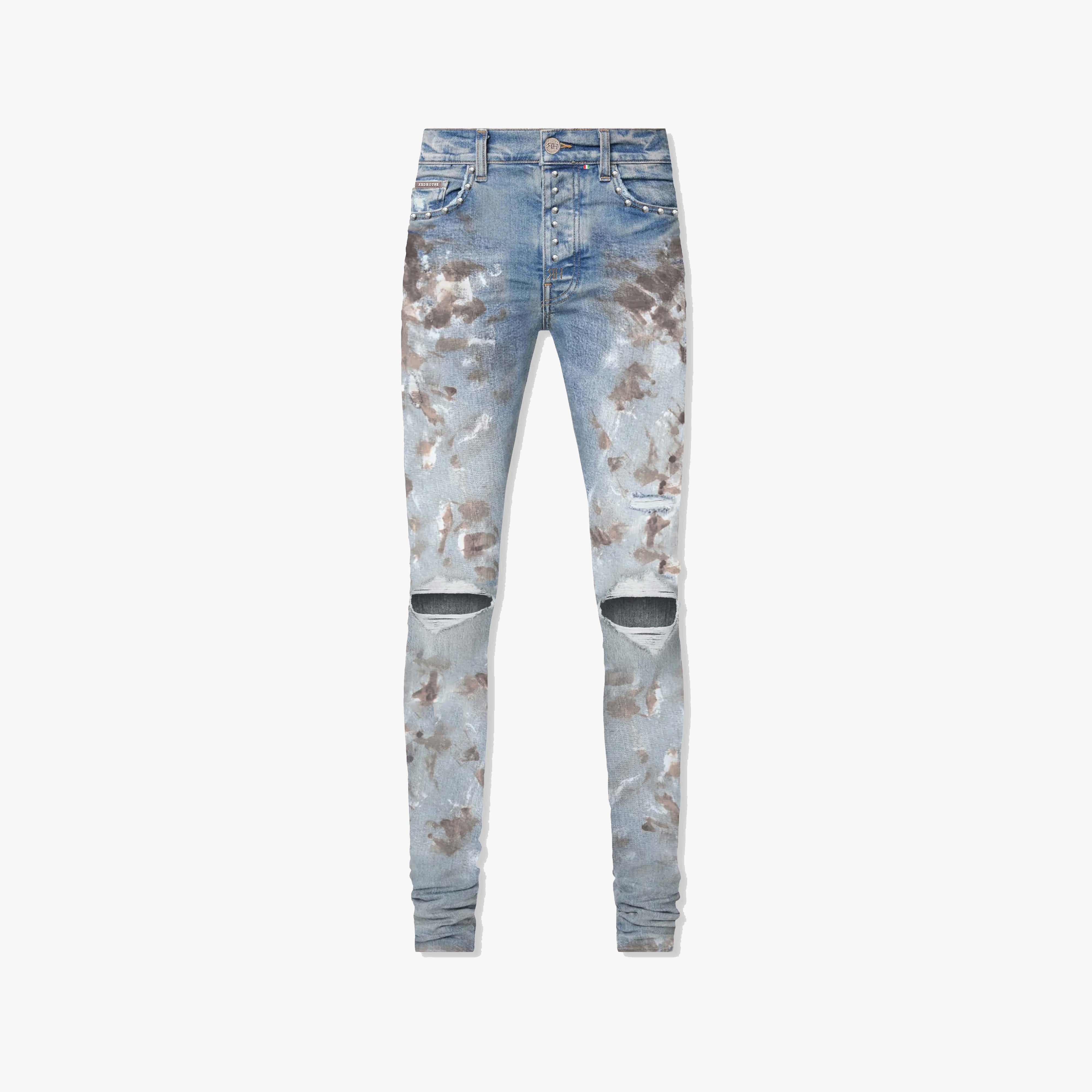 ЯH STUDS SLIM DENIM